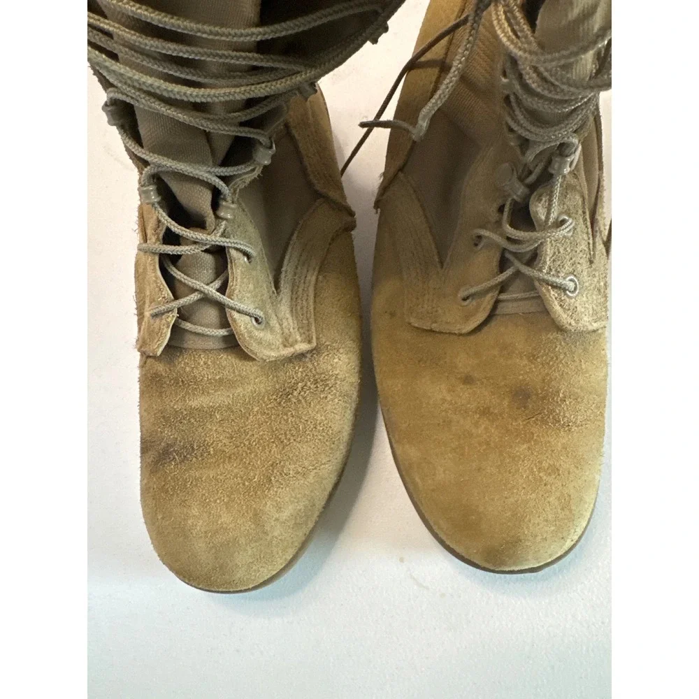 Vibram McRea Coyote Tan Suede Nylon Military Combat Tactical Boots Mens High Top